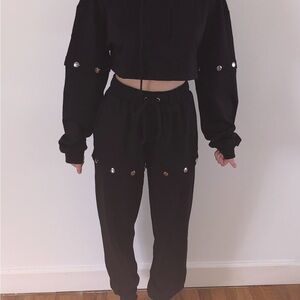 Black Women's Jogger Set